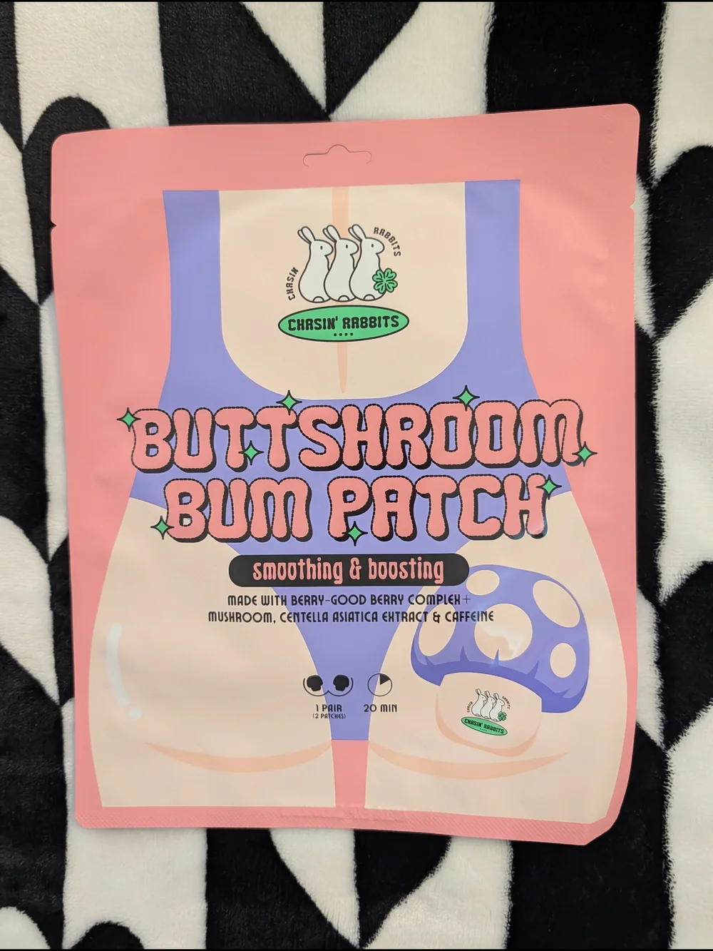 BUTTSHROOM Bum Patch + Mushroom Spa Headband - Fun Mushroom Lovers Bundle - Picture 3 of 11